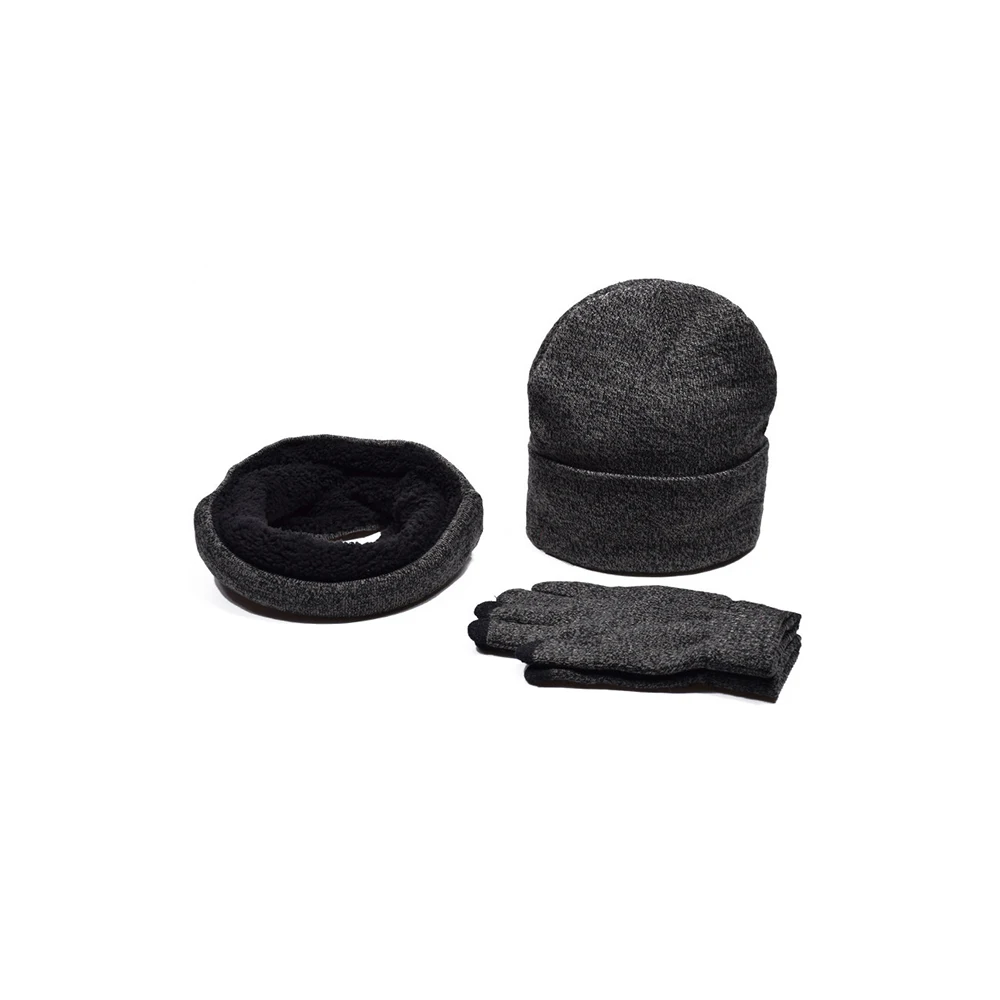 New Arrival Women's Winter Accessories Scarf Hat Gloves Set Warm Three-piece Scarf Set Unisex High Quality