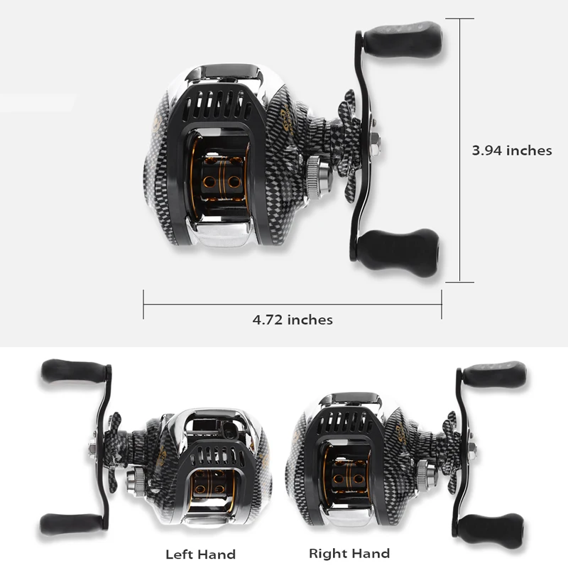 PureLeisure12+ 1BB Рыболовные катушки капли воды колеса 6,3: 1 ручка baitcasing катушка магнитный тормоз колеса 11lb/145yd Рыбная линия