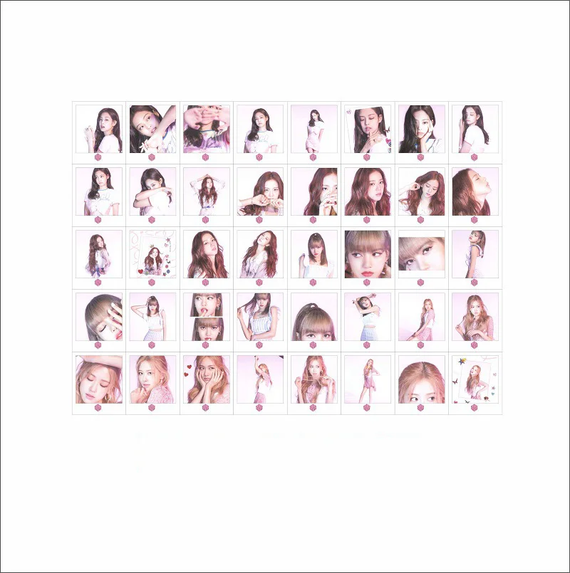 40 шт./компл. KPOP Blackpink всегда улыбка фото LOMO с 5 деревянные клипсы веревка стены баннер, домашнее украшение LJJ73