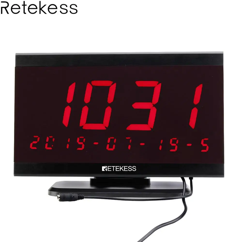 

Retekess TD105 999CH Wireless Receiver Host Voice Broadcast Tea Bar Cafe Restaurant Calling Paging System Customer Service Bell