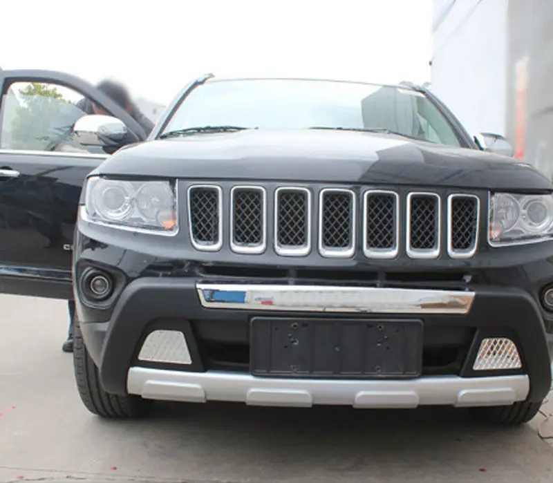 Для Jeep Compass- пара Передний+ задний бампер декоративная отделка ABS покрытие