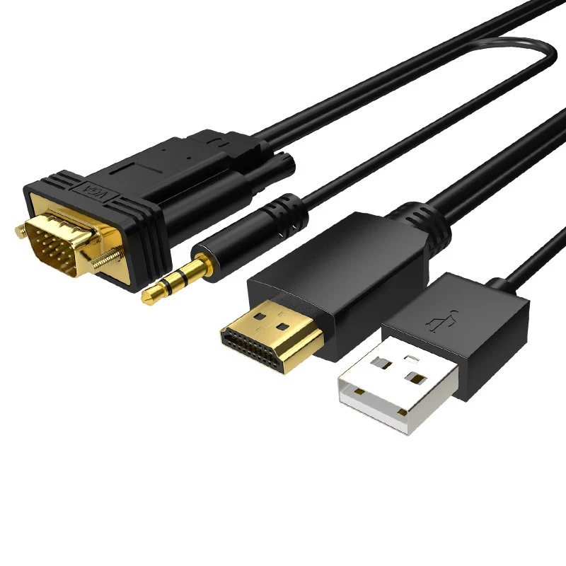 Позолоченные разъемы HDMI переходник папа VGA кабель Папа для ноутбук с проектором