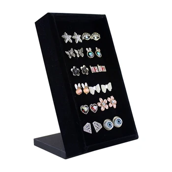 

Home Jewelry Display Stand Portable Storage Easy Take Multifunctional Bedroom Ring Vertical Organizer Shop Collection L Shape