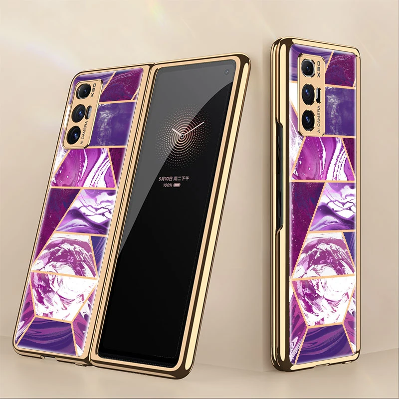

Роскошный чехол с покрытием из закаленного стекла для Xiaomi Mi Mix 5G, противоударный чехол с жесткой рамкой для Xiaomi Mi Mix, складной чехол для телефона