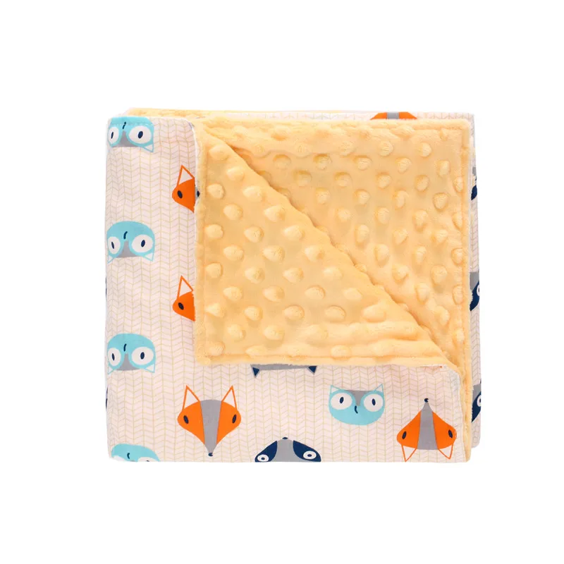 L Apricot Fox Мягкие детские одеяла для новорожденных, зимнее Пеленальное Одеяло, конверты для белье для коляски, детское банное полотенце, спальное одеяло, подарок на год - Цвет: L Apricot Fox