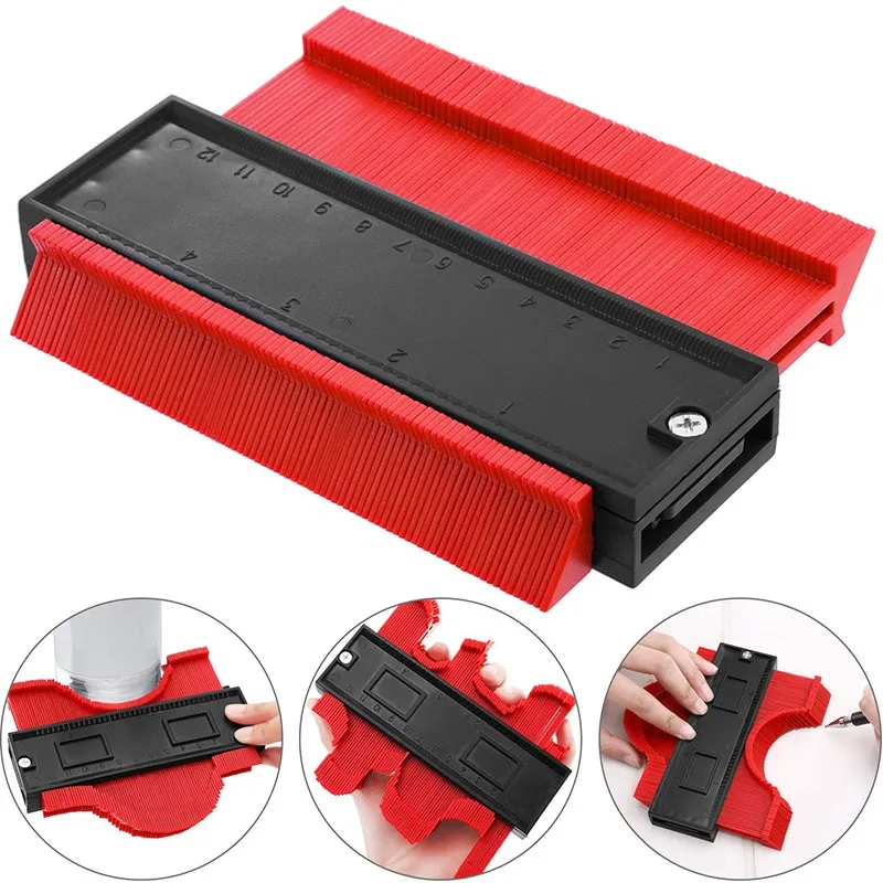 

Multi-functio Shape Contour Gauge Duplicator ABS plastic Anti-rust Standard Wood Marking Precise Tile Cuts Measuring Tools