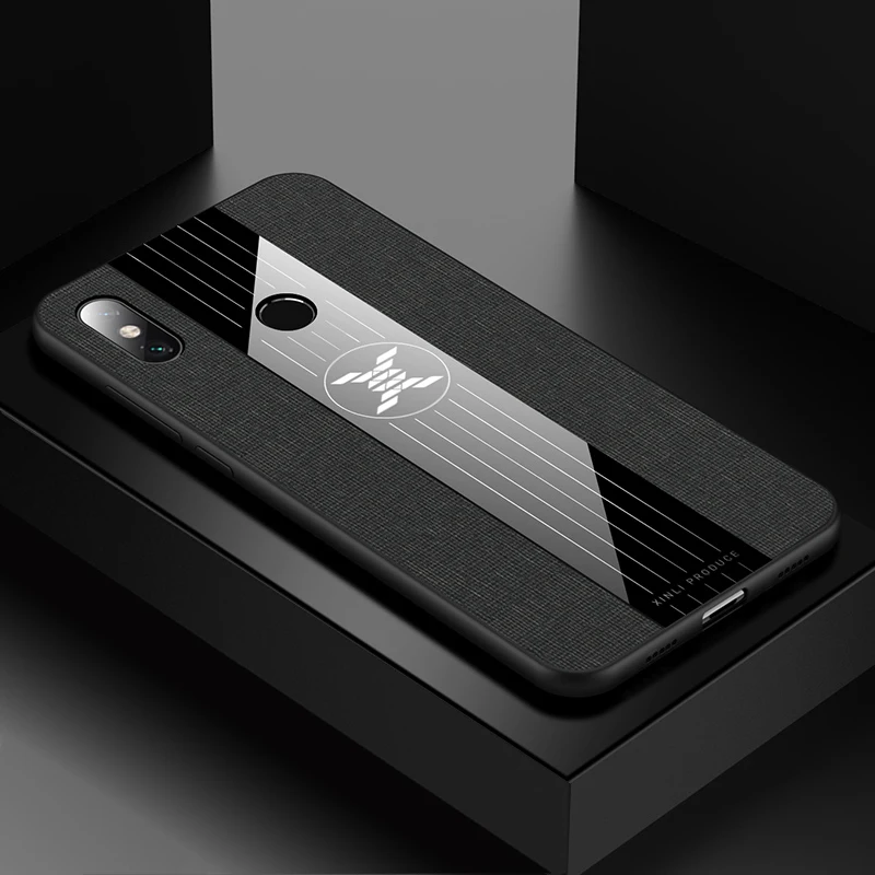 black YonLinTan coque, чехол, чехол, для Xiao mi MAX 2 3 mi MAX2 mi MAX3 холщовый Мягкий ТПУ автомобильный магнитный металлический кольцевой кронштейн, чехлы для мобильных телефонов - Цвет: black