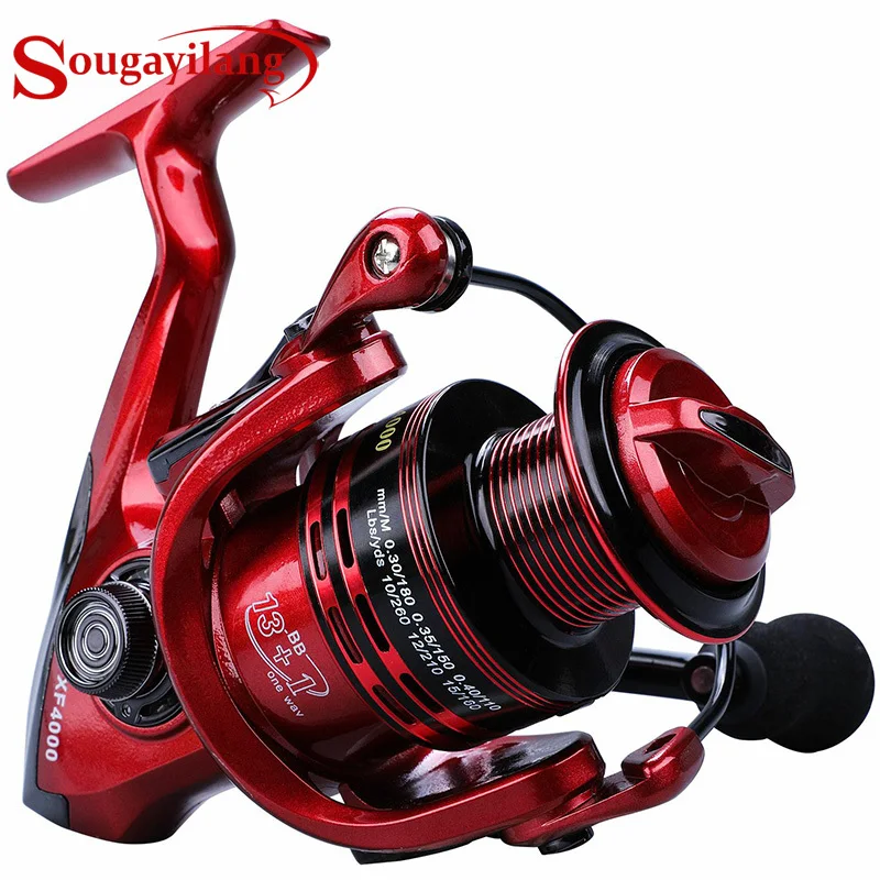 

Sougayilang 13+1BB Fishing Reel 5.1:1 High Speed Gearing Spinning Fishing Reels for Saltwater Freshwater Fishing Tackle Pesca