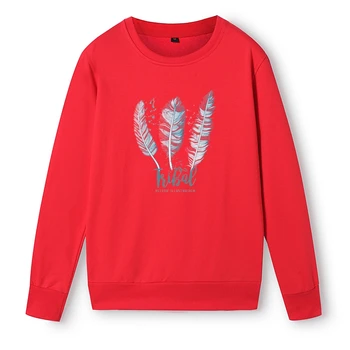 

2019 New Solid color sweatshirt autumn and winter women's sweatshirt casual hoodie