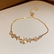 

DREJEW Luxury Super Shine Alloy Rhinestone Classic Bracelet for Women Cute Romantic Lady All Kinds of Style Bracelet Jewelry