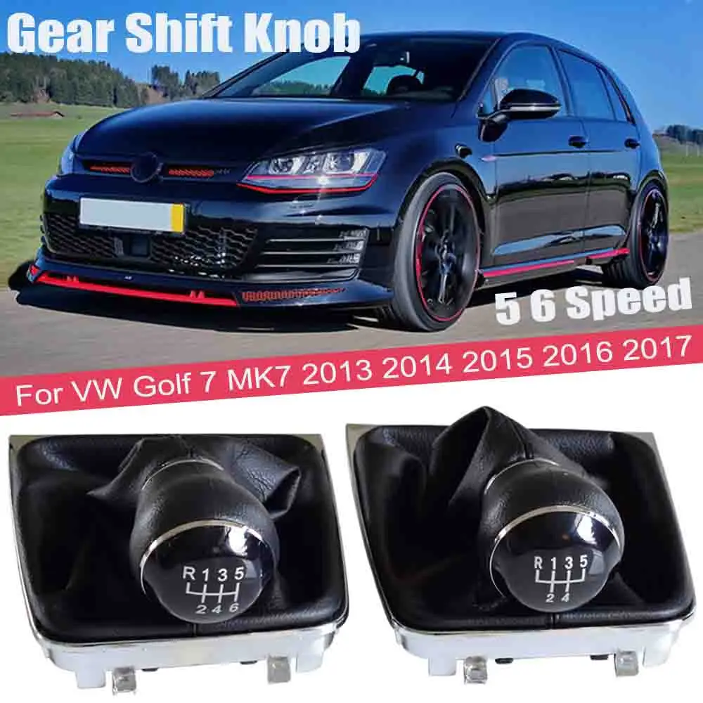 Для Volkswagen VW Golf 7 MK7 2013 автомобиль 5 6 скоростей ручная ручка переключения передач с пыленепроницаемой крышкой