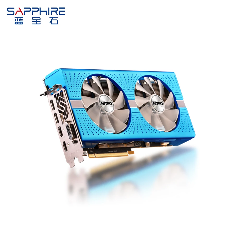 Видеокарта SAPPHIRE AMD Radeon NITRO + RX580 8 ГБ GDDR5 256bit игровая видеокарта для настольного ПК