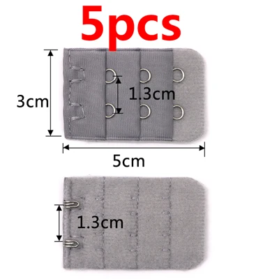3/4/5 шт. 3 крючка 2 ряда удлинитель для бюстгальтера для Для женщин, близко расположены чашечки, удлиненный бюстгальтер на крючках расширители бюстгальтер аксессуары эластичный бюстгальтер удлинитель - Цвет: 5pcs