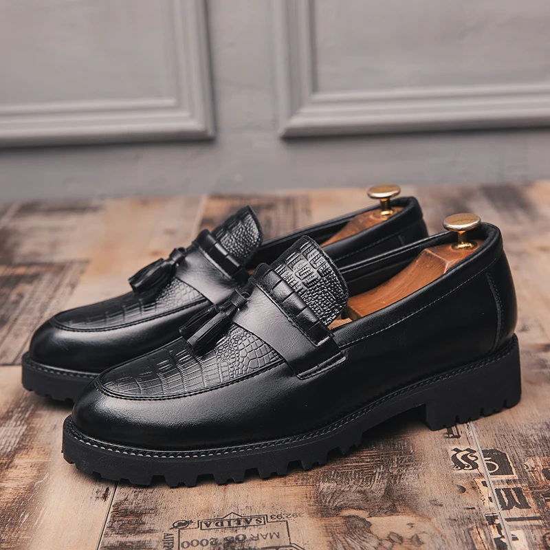 

Luxury Patent Leather Men Shoes Business Wedding Dress Double Monk Strap Slip on Brown Black Shoes Men Casual Shoes Loafers Men