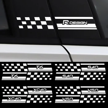

Auto Side Window B Pillar Car Stickers For Volvo Rdesign T6 AWD V40 V50 V60 V70 V90 S40 S60 S90 XC40 XC 60 XC90 Accessories