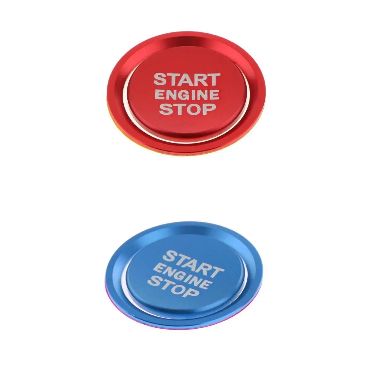2 Pack Aluminum Alloy Engine Start Stop Push Button Cover Trim Perfect Match For Audi A6 A7 Easy To Installtion