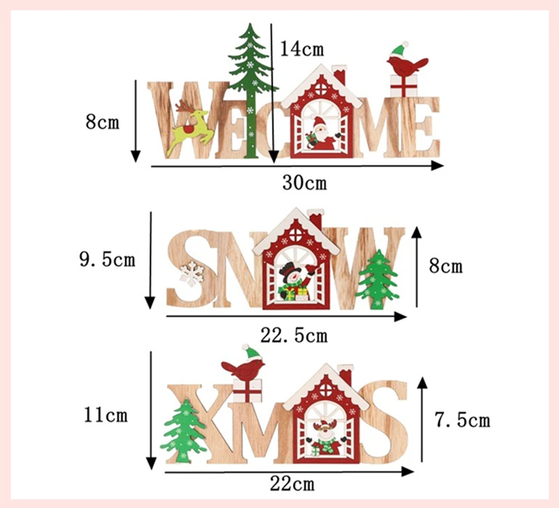 Рождественская Деревянная открытка, рождественская подвеска, креативная Рождественская елка, висячие украшения, витрина, украшение, Рождественское украшение для дома