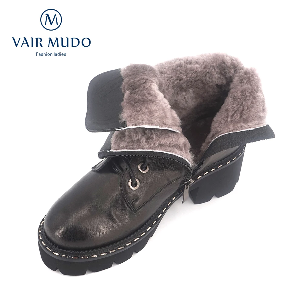 Женские Водонепроницаемые ботинки VAIR MUDO из натуральной кожи с круглым носком на