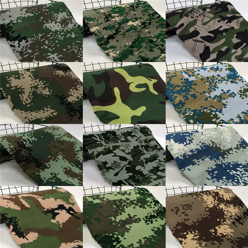 Полиэстеровая плотная ткань с реактивной печатью камуфляжной расцветки DIY