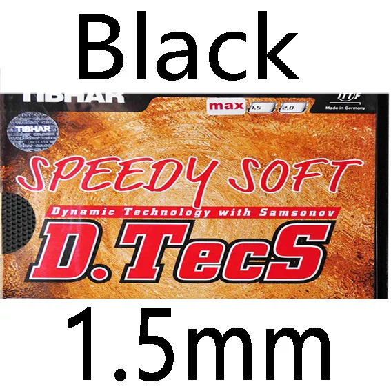 Black TIBHAR короткие пипсы SPEEDY SOFT D. TECS Pips-out Настольный теннис резиновая губка для пинг-понга - Цвет: Black