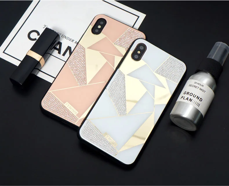 Для Apple X ручная оболочка Xs Max роскошные стразы Xs квадратный мягкий силикагель 8plus полная посылка для huawei P20/P30/por