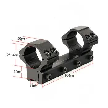 

ohhunt 10cm Medium Profile 11mm Dovetail .22 Airgun 25.4mm 1 inch Scope Rings with Stop Pin For Hunting Rifle Scope Mount