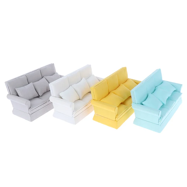 Mini Cute Sofa Pillows For Dolls Children Simulation Dollhouse Furniture Toys 1:12 Miniature Doll House 2