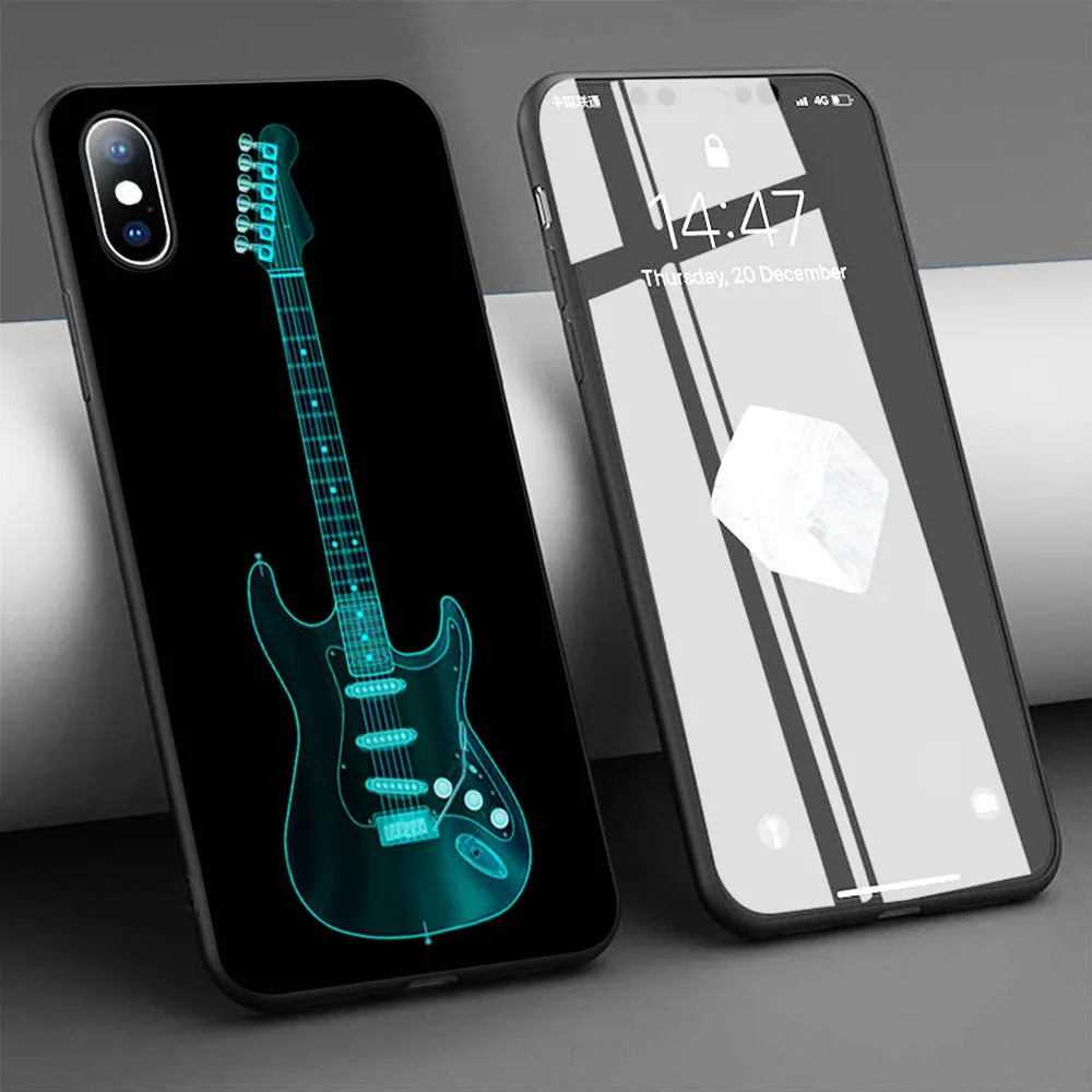 Чехол x ray для электрогитары Мягкий силиконовый чехол телефона iPhone 11 Pro Max X 5S 6 6S XR XS