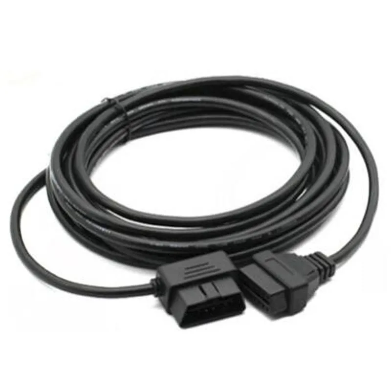 L Тип 5 м OBD2 16 Pin Мужской к женскому l-образный локоть удлинитель 16pin к 16pin полный доступ OBD 2 Разъем диагностический инструмент