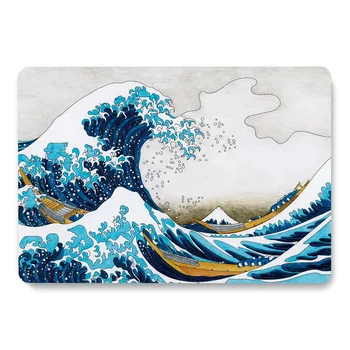 

The Great Wave off Kanagawa Paint Pattern Laptop Case For MacBook Retina Air 11 12 13.3 New Pro 15.4 16 inch Cover shell