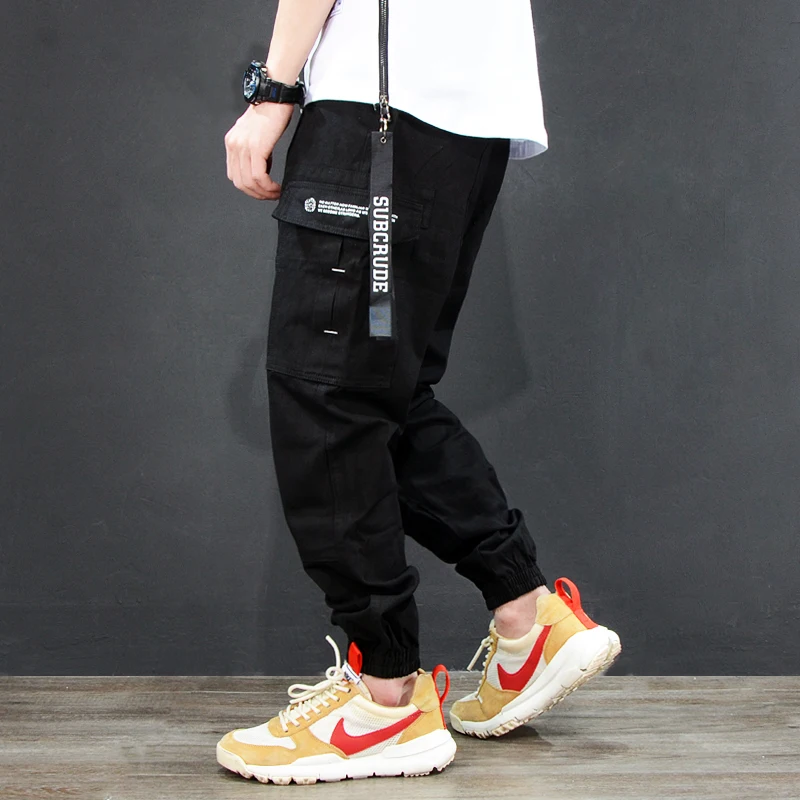 Модные уличные джоггеры, брюки для мужчин, свободные, подходят, мульти штаны карго с карманами, повседневные шаровары, брюки в стиле хип-хоп, Hombre