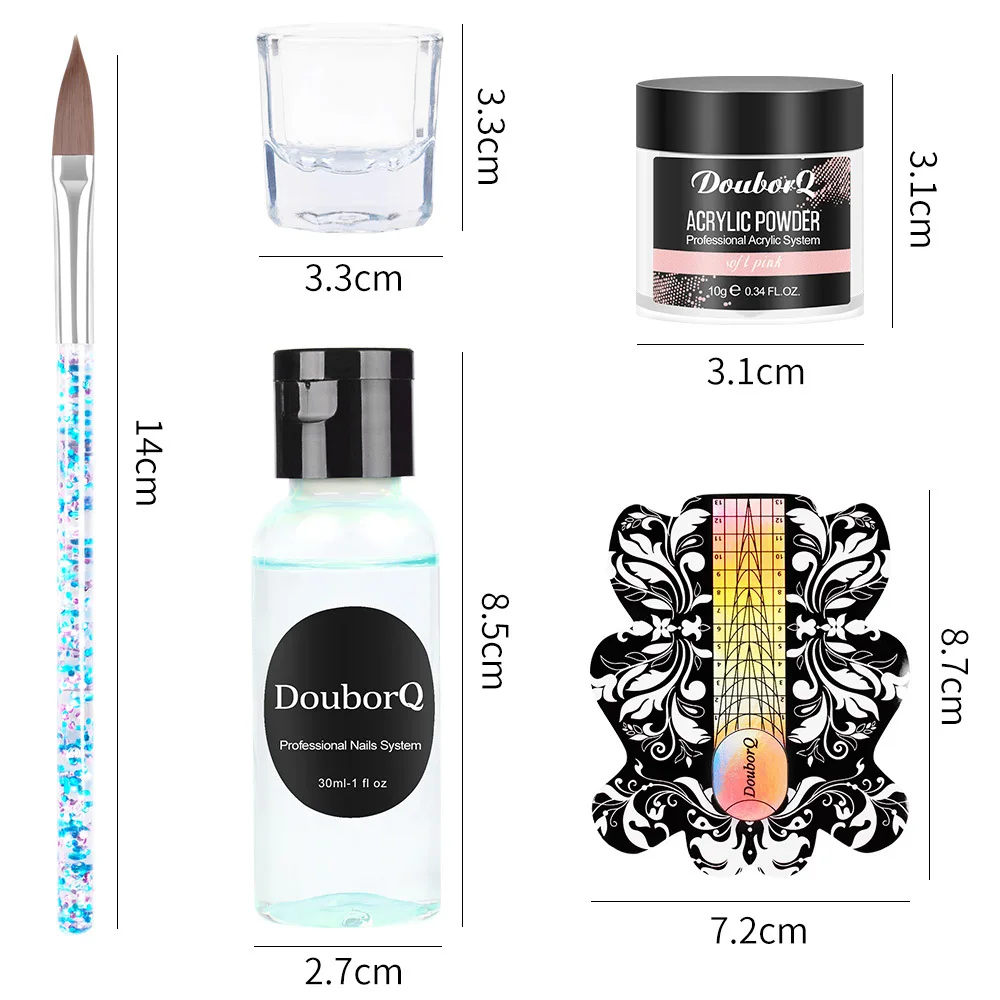 Glitter para Extensão do Unha Profissional Acrílico pó Mergulho Esculpir Cristal Unha Builder Ferramentas Manicure Conjunto Kit 7 Pçs - Set 11 prego builder ferramentas manicure conjunto prego kit