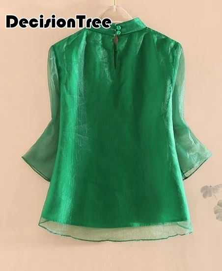 Элегантный ретро Китайский Топ для женщин cheongsam топы Вышитые qipao Топ традиционный Восточный классический hanfu кофточка Ципао