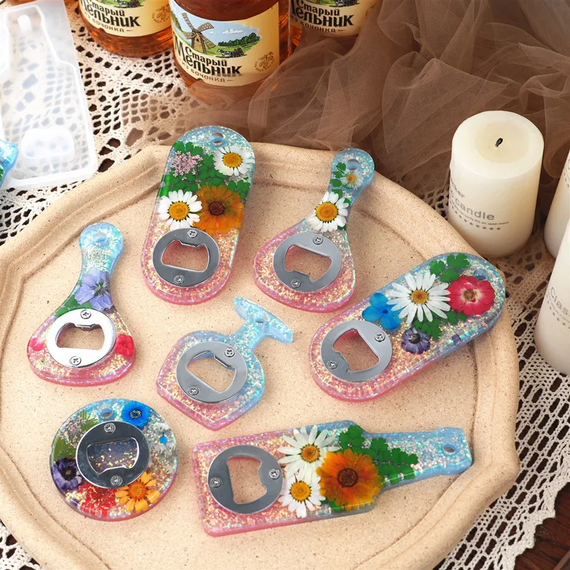

DIY Кристалл эпоксидная смола, форма пивной ключ открывалка для бутылок сухой цветок зеркало силиконовая форма для смолы