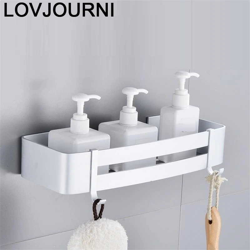 

Porta Shampoo Shower Rack Hoekplank Szafka Do Lazienki Estante Ducha Salle De Bain Wall Shelves Banheiro Bathroom Shelf