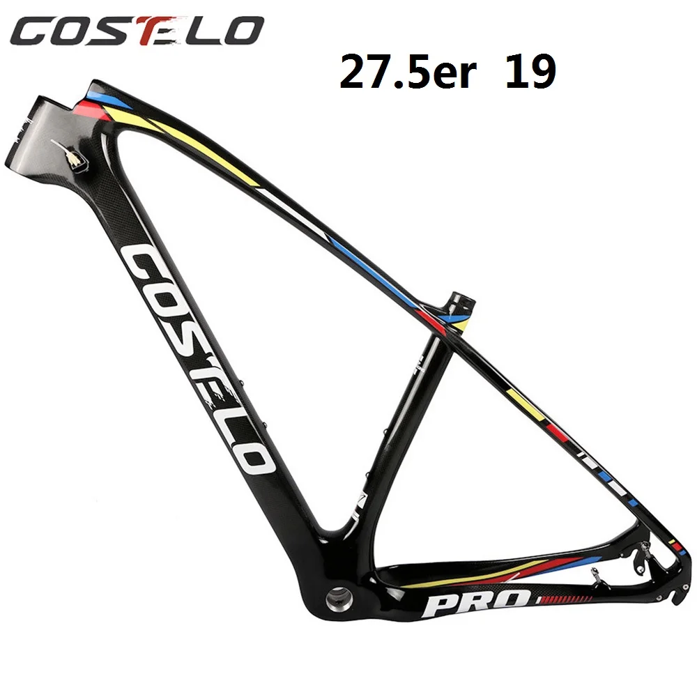 Costelo Massa Basic 3K 27,5 er 29er углеродное волокно mtb велосипедная Рама углеродная Mtb рама для горного велосипеда teleio делла bicicletta - Цвет: 27er 19 inch black