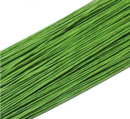 26Green 50 шт./лот 26#0,45 мм/0,0177 дюйма 60 см Высокое качество, покрытые бумагой искусственные ветки, железная проволока для DIY/нейлоновые цветочные аксессуары - Цвет: 26Green