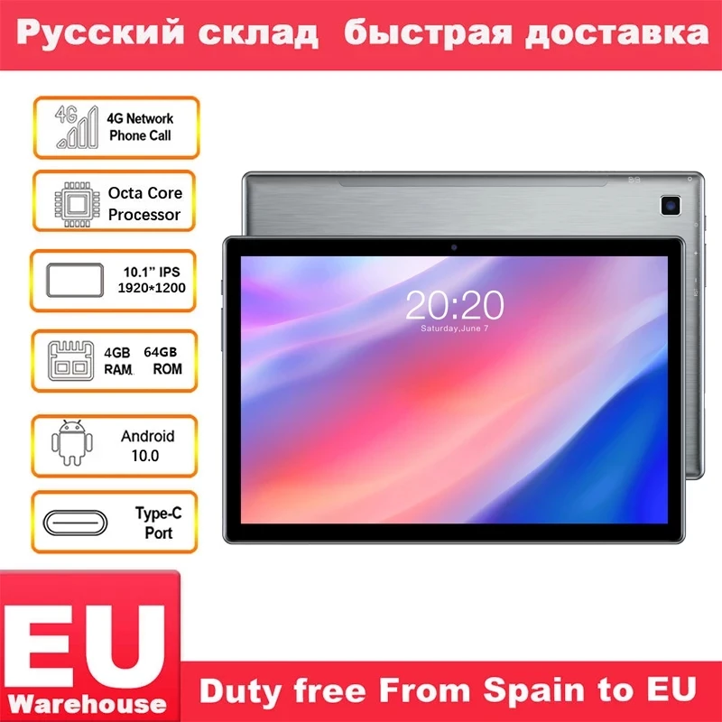 Teclast Phd 4g Phone Call Tablets Octa Core 10 1 Inch Ips 19 10 4gb Ram 64gb Rom Sc9863a Gps Android 10 Tablet Pc Shop It Sharp
