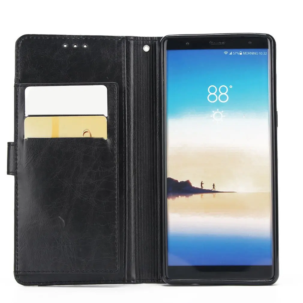 Для Iphone Xs Max X 5 6 7 8 samsung кожаный мужской бумажник чехол с подставкой, с отделением для карточек полное покрытие