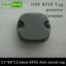 UHF RFID антиметаллическая бирка 915 МГц 868 МГц Impinj Monza4QT EPCC1G2 6C 51*48*12,5 мм паллет прочный ABS смарт-карты пассивные RFID метки