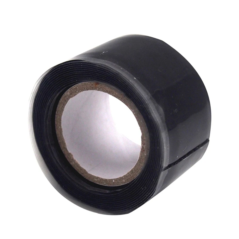 Черный Силиконовая резиновая водонепроницаемая лента, не аденсивная самоклеющаяся лента, изоляционная лента, бытовой шланг, лента для аварийного ремонта 3 м - Цвет: Черный