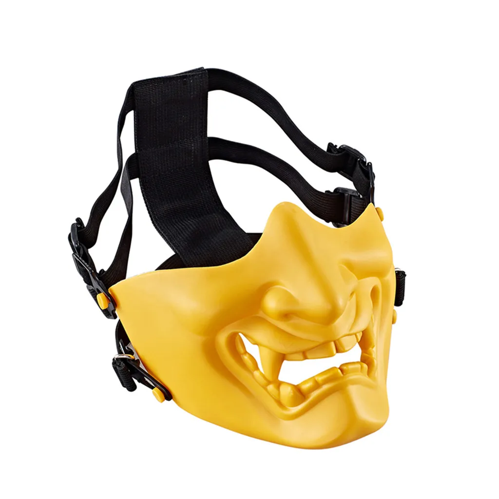 Хэллоуин защита для лица самурайская Маска игры маска для улицы для косплея# NN828 - Цвет: Цвет: желтый