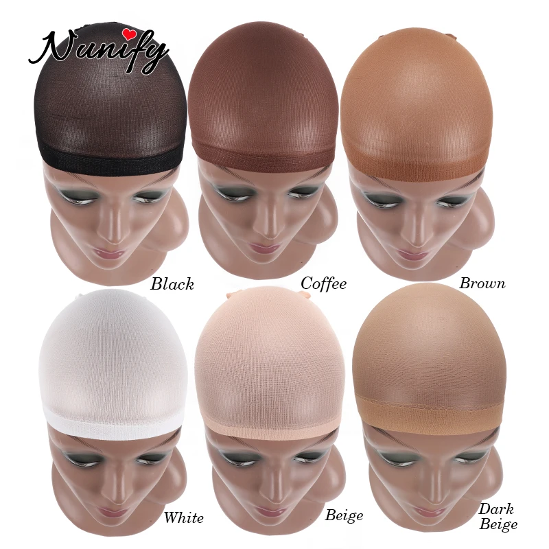 Deluxe Wig Cap Hair Net for Weave 6 Pieces/Pack Hair Wig Nets Stretch Mesh  Wig Cap for Making Wigs Free Size(Skin Tone)