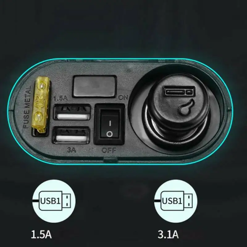 Светодиодный двойной USB зарядное устройство вольтметр Прикуриватель разъем для мотоцикла руль