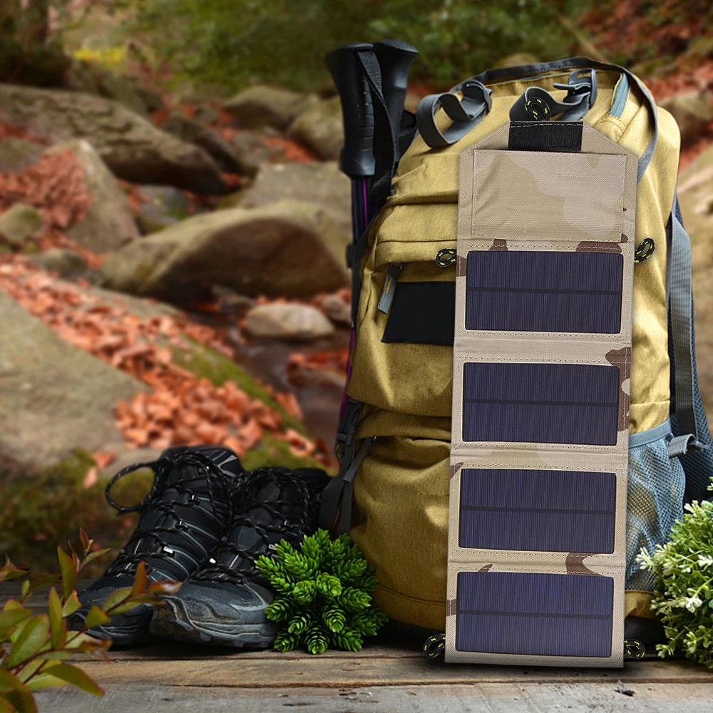 Складной SunPower 5V 7W складное водонепроницаемое зарядное устройство на солнечных батареях USB выходное устройство портативные солнечные панели для мобильных телефонов