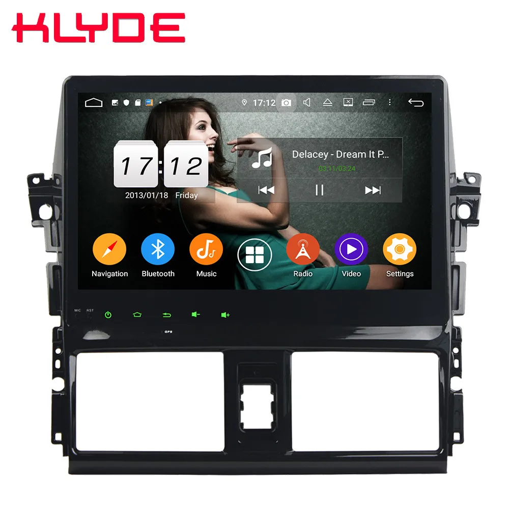 Klyde 10," ips 4G Android 9 Восьмиядерный 4 Гб ОЗУ 64 Гб ПЗУ DSP BT автомобильный DVD мультимедийный плеер стерео для Toyota Yaris Vios 2013