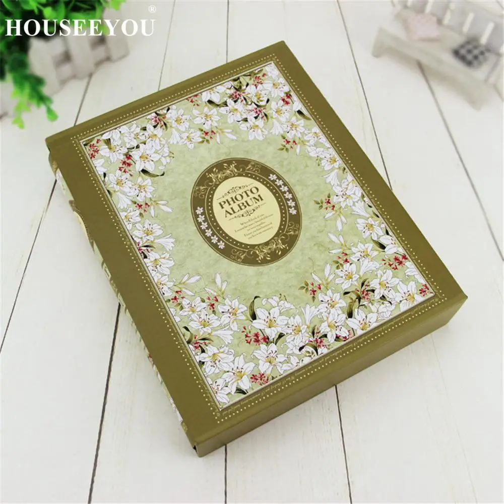 Album Series 6 Inches Thin Inset Type Plastic Phase 4 D Six Inches 200 Photos Album Scrapbook Flowers Photo Case Wedding Gifts
