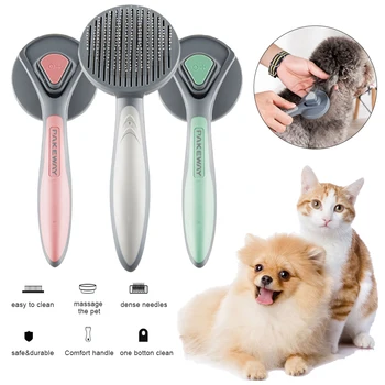 

Dog Cat Hair fur Brush Comb clean Pet Fur Shedding Tool Brush Comb Short Long Hair Grooming Hair Removal Accessories