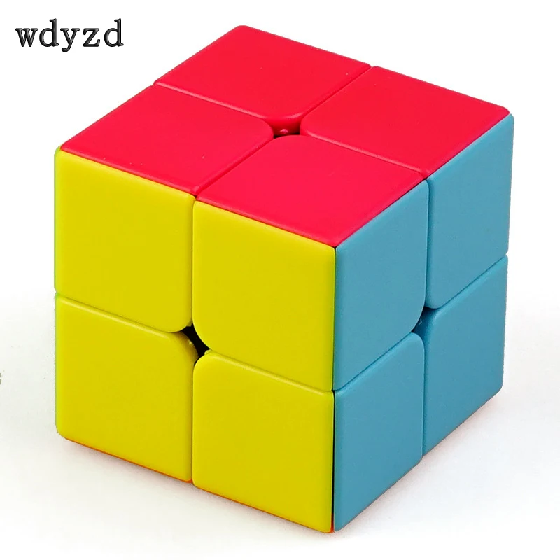 Wdyzd 2x2x2 волшебный кубик Профессиональный 5 см Черно-белый и матовый без наклеек головоломка игрушки для детей взрослых подарок на день рождения