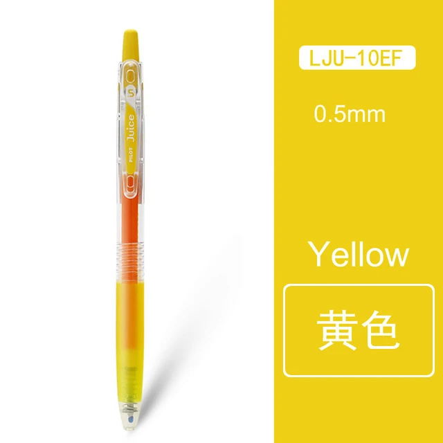 Yellow 1 шт ручка Pilot Juice гелевая ручка 0,5 мм, 24 цвета, JLU-10EF цветные студенческие принадлежности для письма - Цвет: Yellow